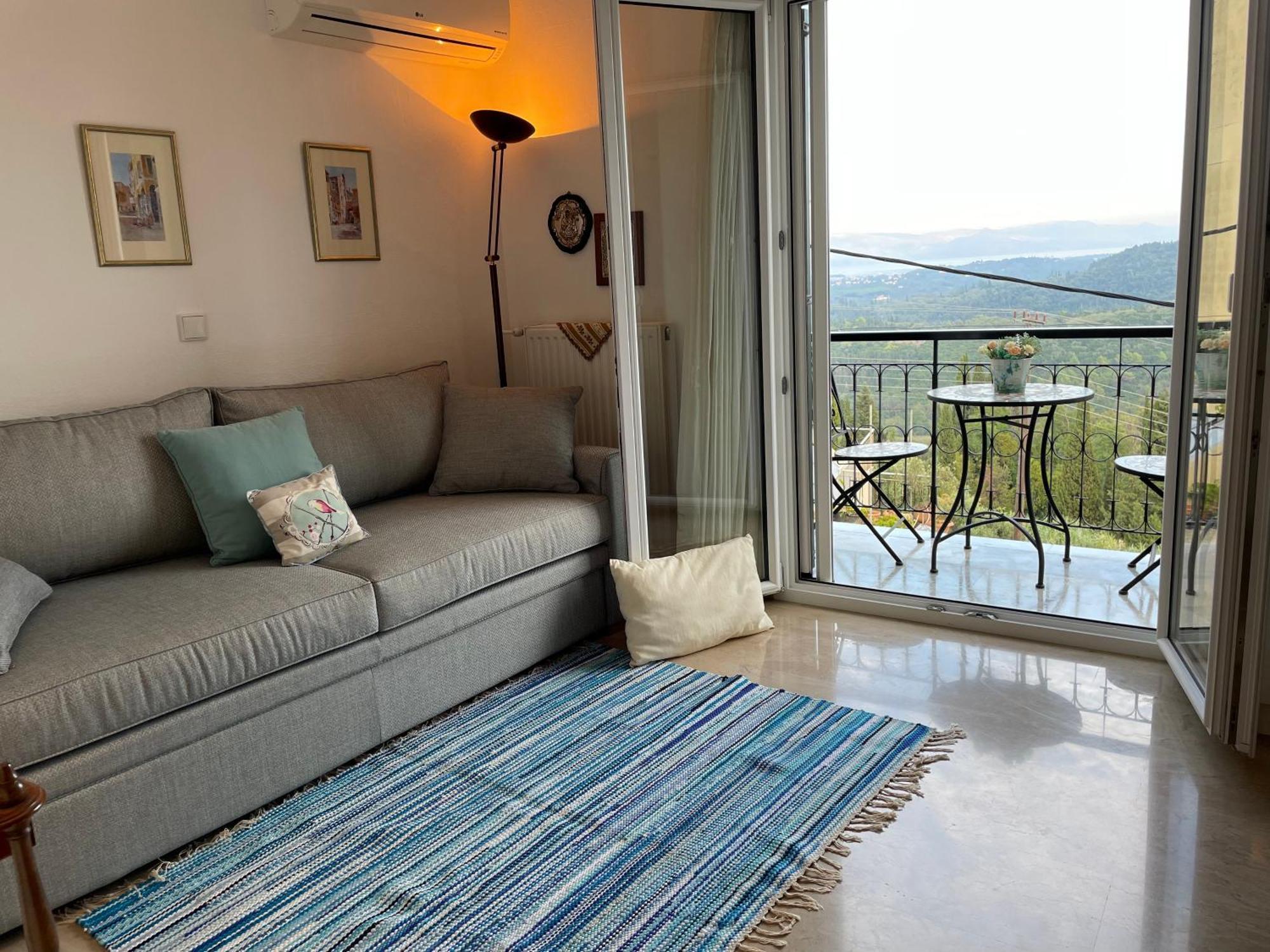 Schoenes Familienappartement In Pelekas, Corfu Mit Meerblick Exterior photo